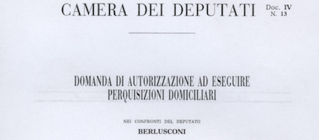 La domanda di perquisizione a Berlusconi
