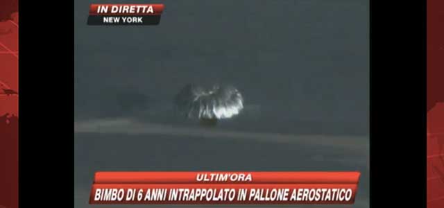 La bufala del bambino volato via in mongolfiera