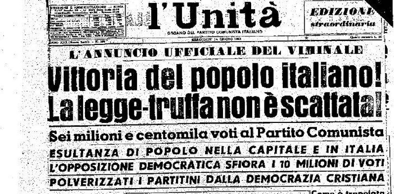 Che cosa fu la “legge truffa”