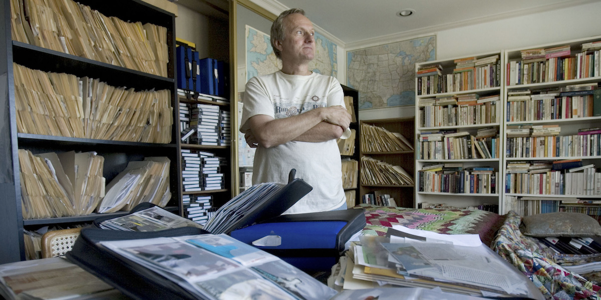 Piero Scaruffi nel 2006 (Peter DaSilva/New York Times/Contrasto)