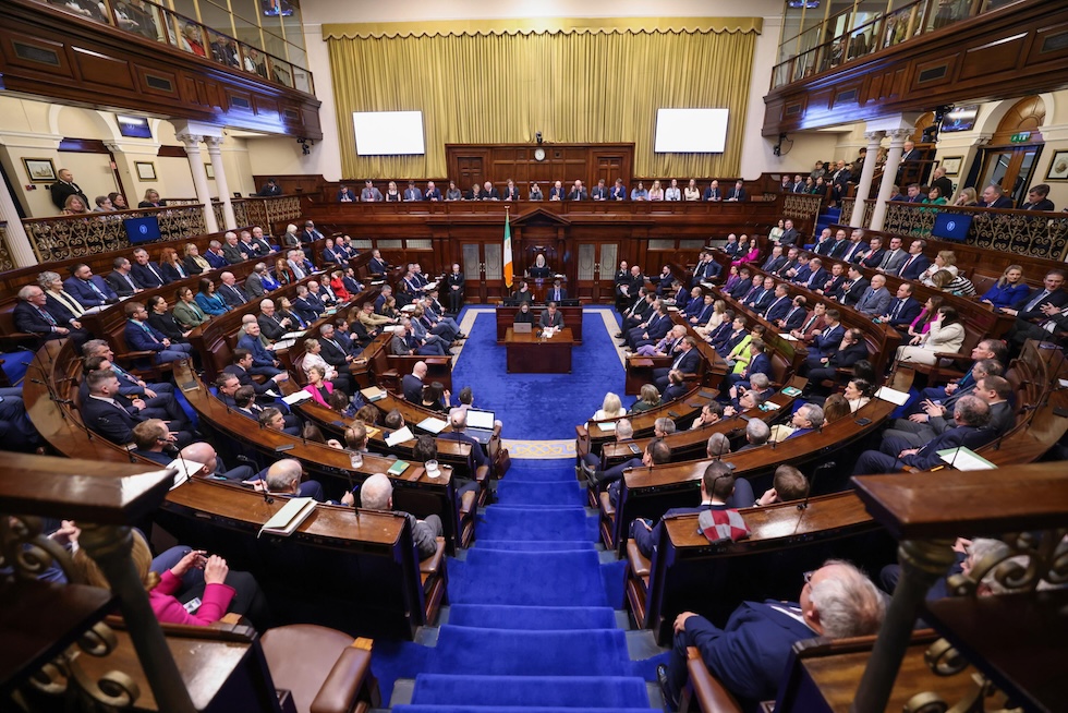 L'aula della camera irlandese, il 22 gennaio