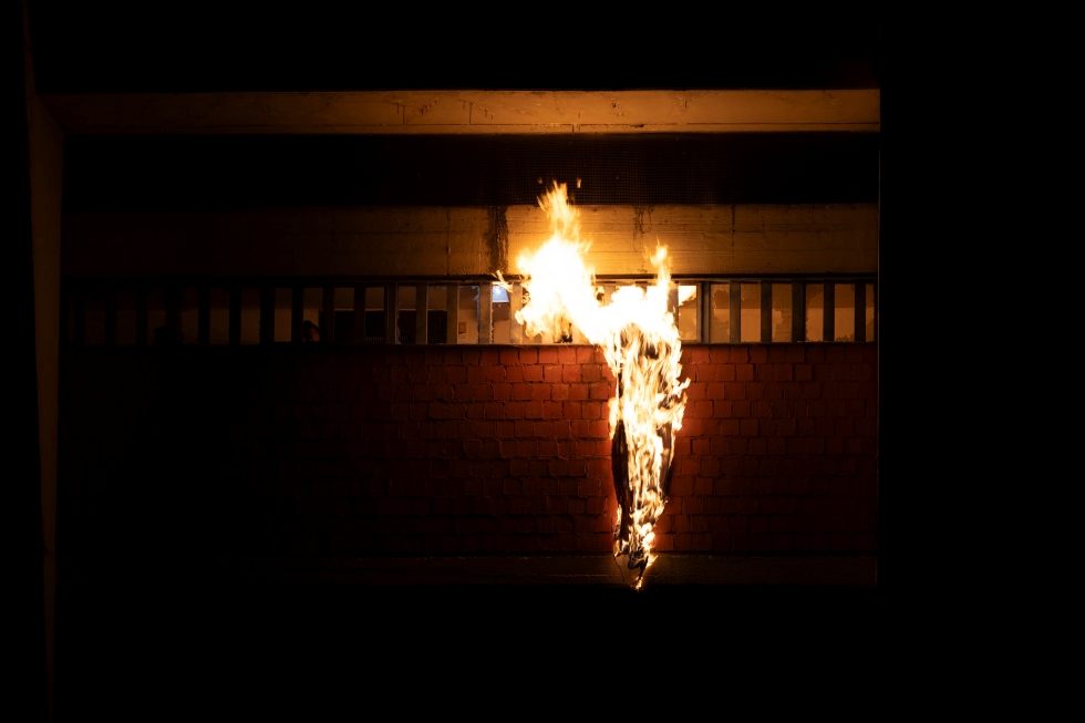 foto della protesta nel carcere di sollicciano