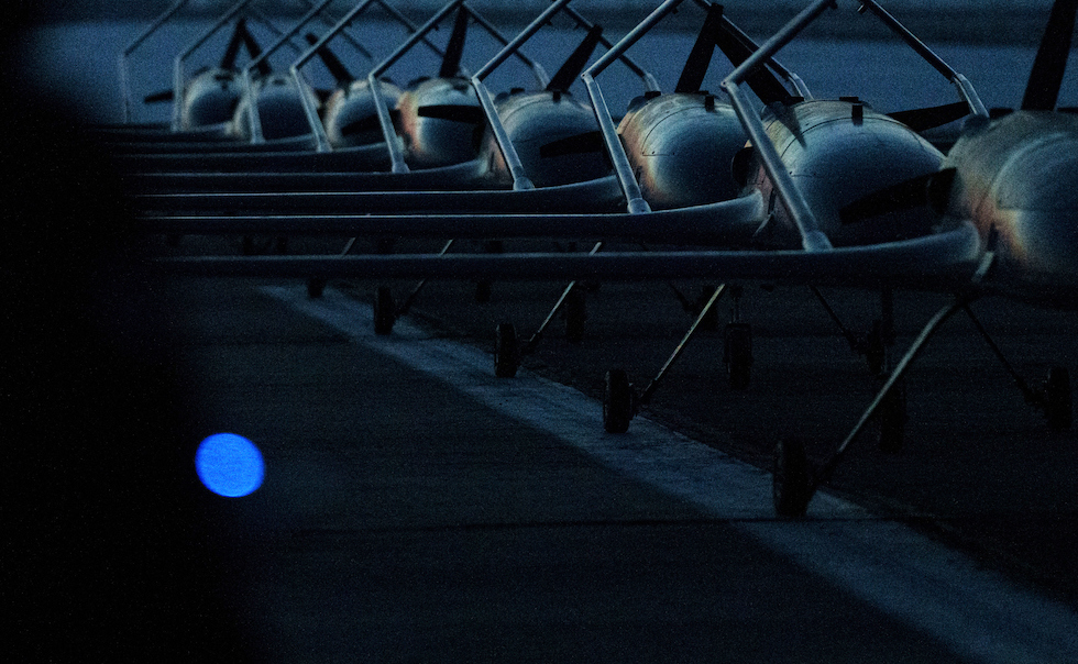 Droni a lungo raggio ucraini fotografati nel febbraio 2025