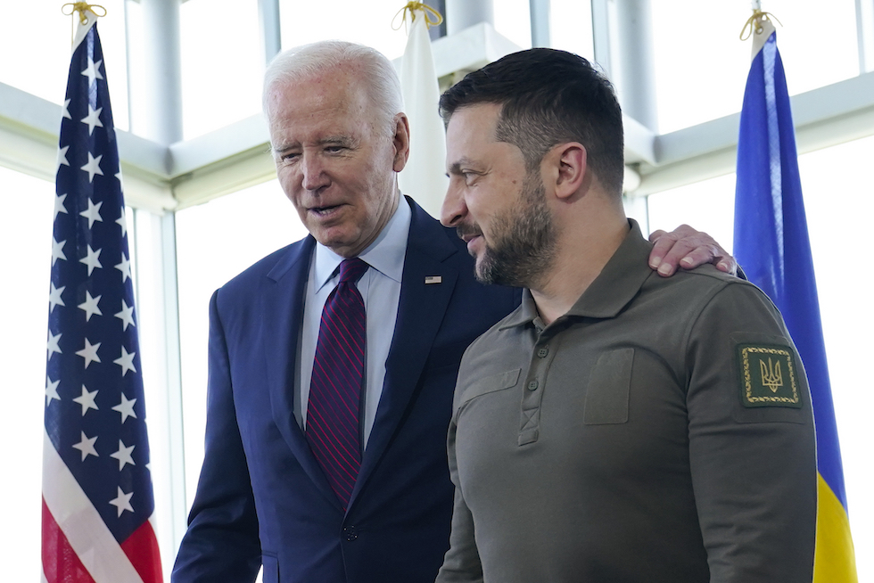Joe Biden e Volodymyr Zelensky nel maggio 2023