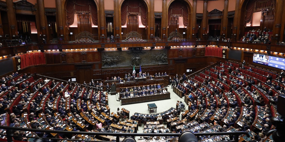 L'aula del Senato italiano vista dall'alto