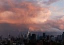 Il tramonto di ieri su Manhattan, dopo un temporale