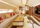Gli interni del Boeing 747 della famiglia reale del Qatar nel 2018, dal catalogo rintracciato da Semafor