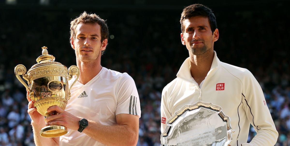 Murray e Djokovic a Wimbledon nel 2013 (Clive Brunskill/Getty Images)