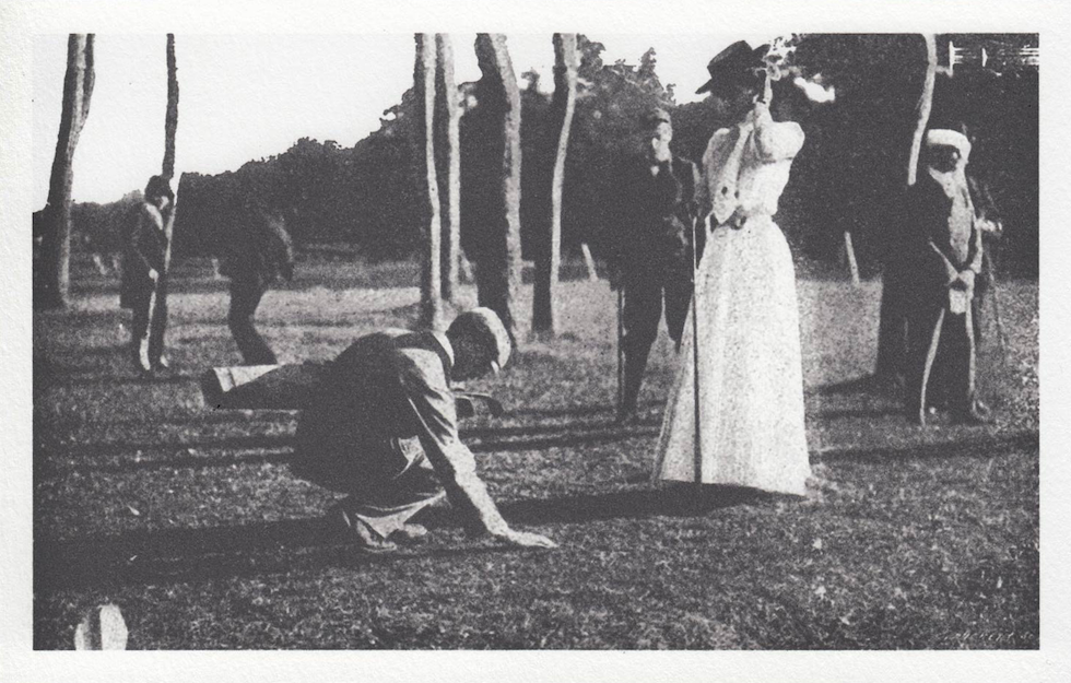 Margaret Abbott durante una gara di golf alle Olimpiadi di Parigi
