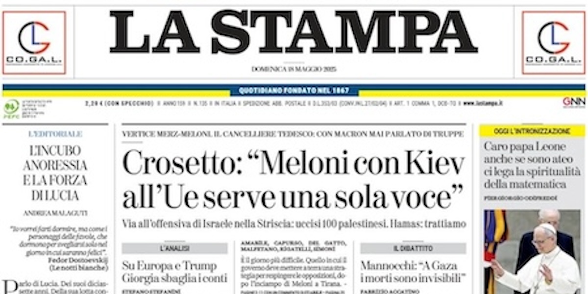 Le prime pagine di oggi