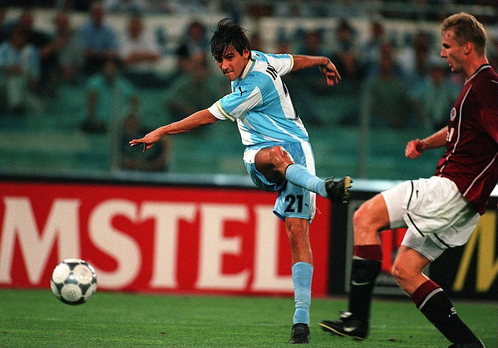 L'allora attaccante della Lazio Simone Inzaghi (David Rogers/ALLSPORT)