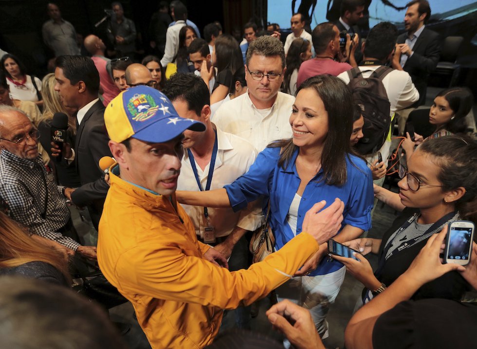 María Corina Machado ed Enrique Capriles in una vecchia foto del 2017