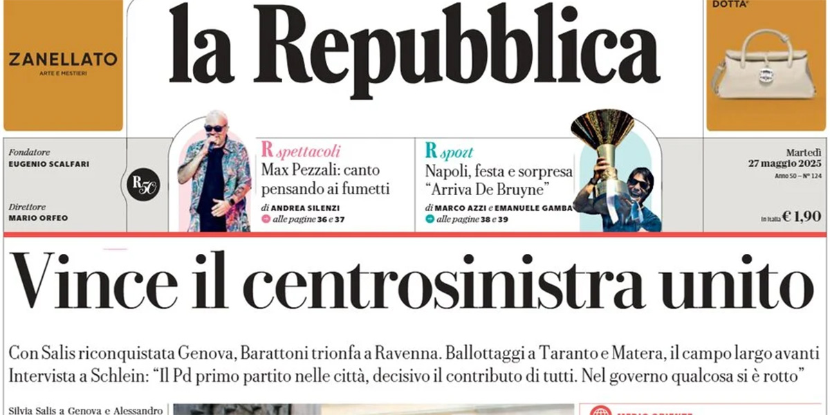 Le prime pagine di oggi