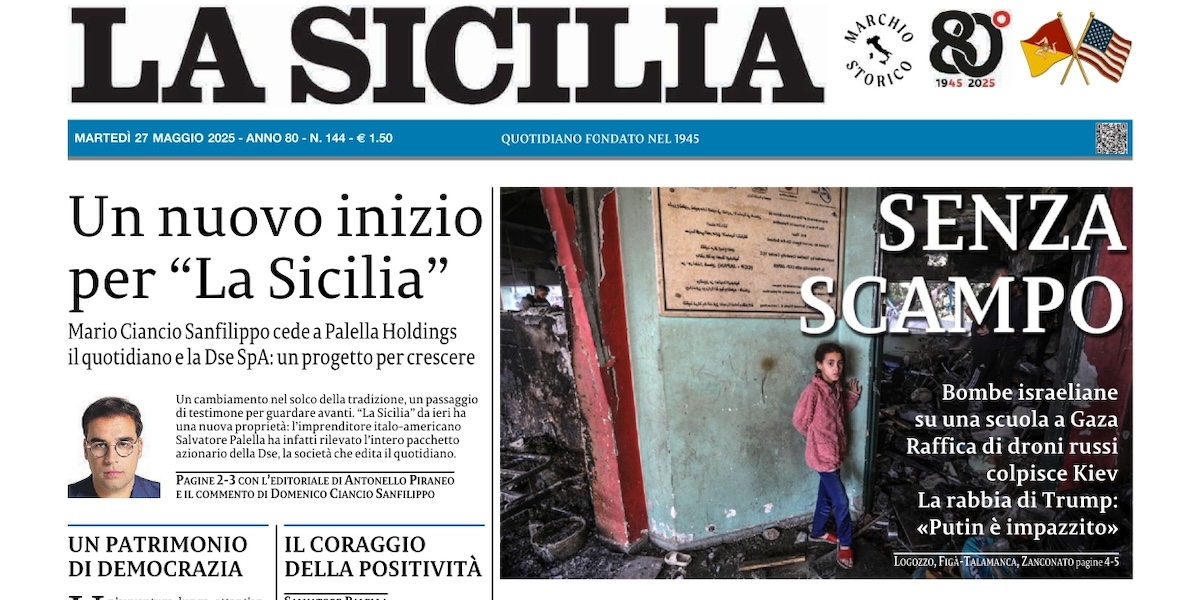 Salvatore Palella, fondatore della società di monopattini a noleggio Helbiz, ha comprato il quotidiano La Sicilia