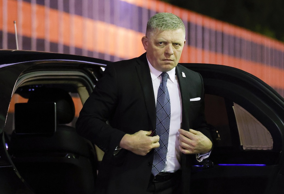 Il primo ministro slovacco, Robert Fico, a Mosca lo scorso 9 maggio