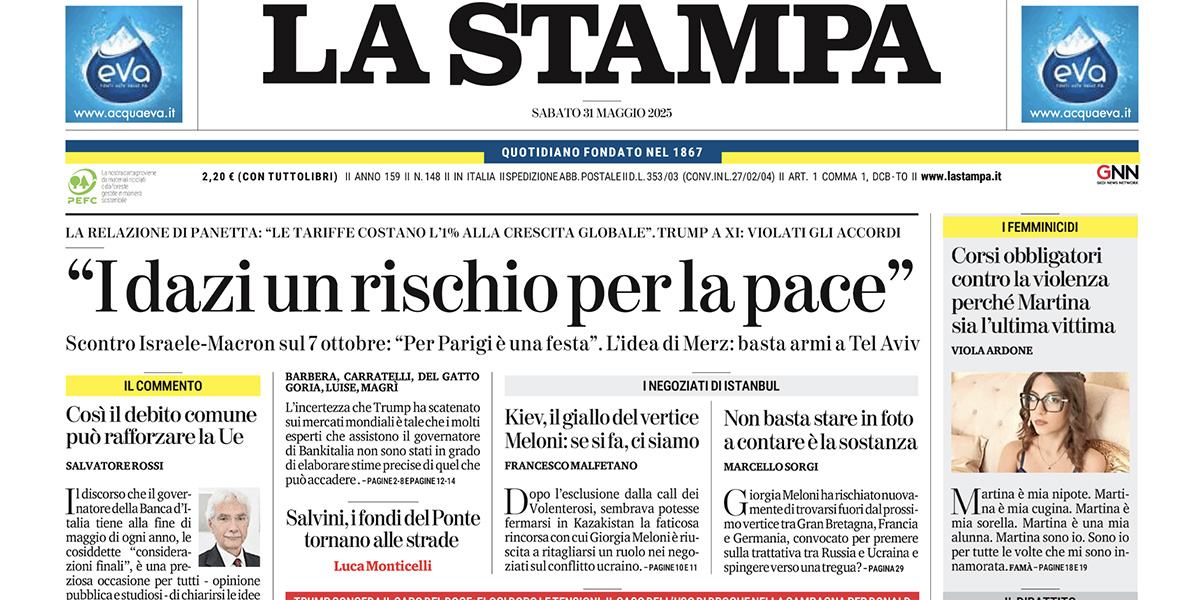 Le prime pagine di oggi