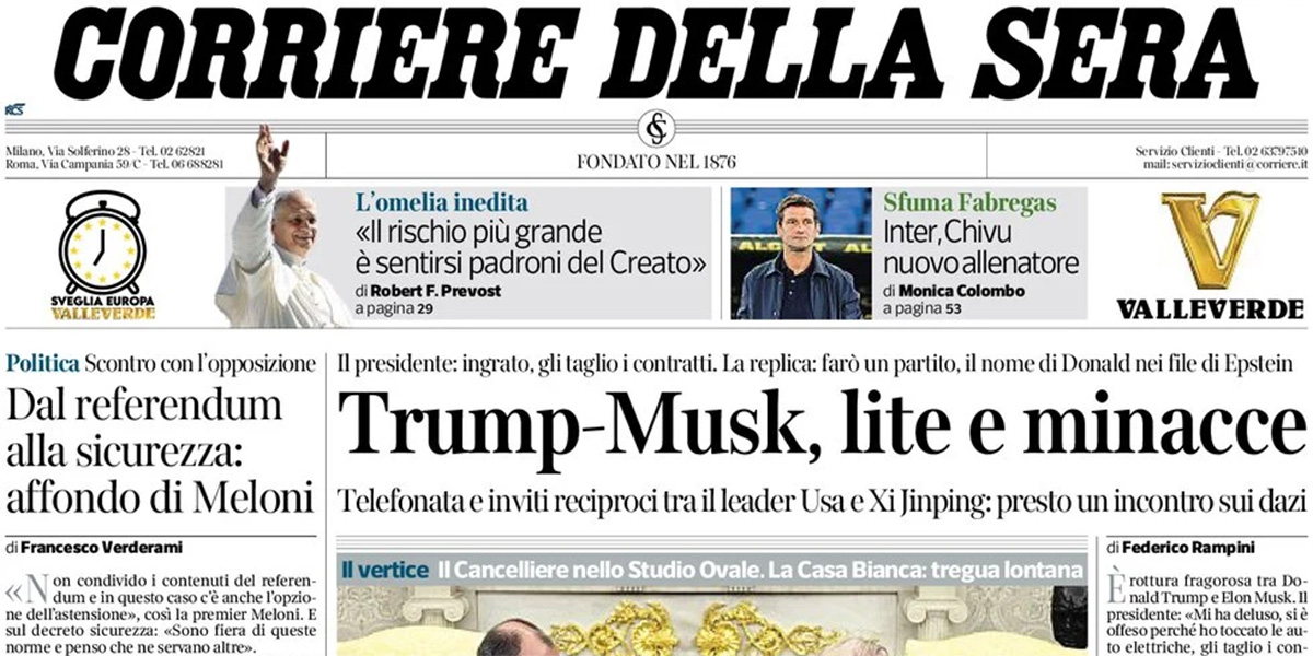 Le prime pagine di oggi