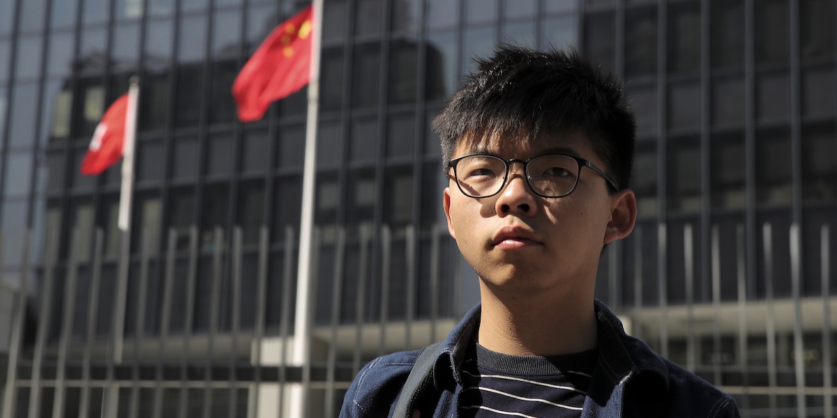 Joshua Wong nel 2019 (AP Photo/Kin Cheung)