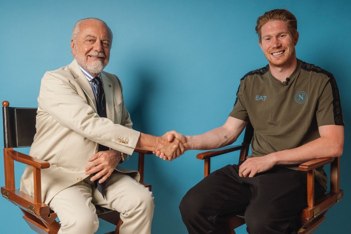 Aurelio De Laurentiis e Kevin De Bruyne (foto: Aurelio De Laurentiis su X)