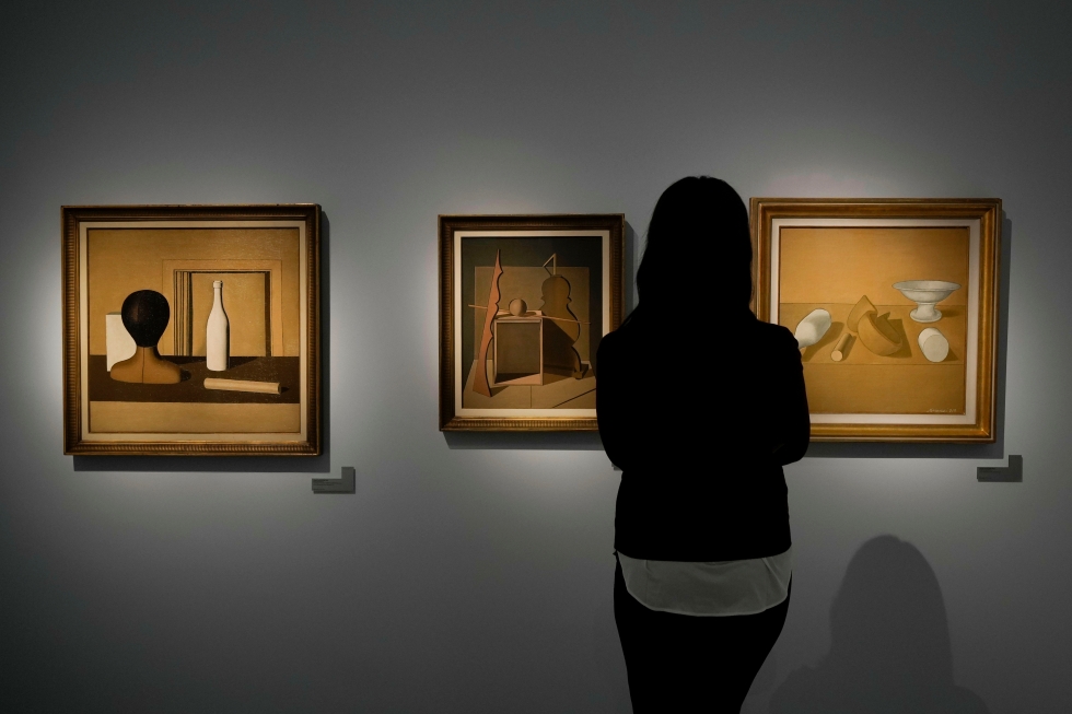 Dipinti di Giorgio Morandi a Palazzo Citterio, Milano, venerdì 6 dicembre 2024 (Foto AP, Luca Bruno)