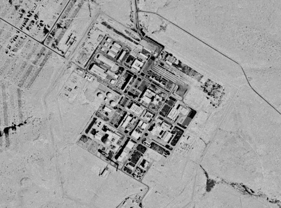 Il sito nucleare di Dimona in una foto satellitare del 1971