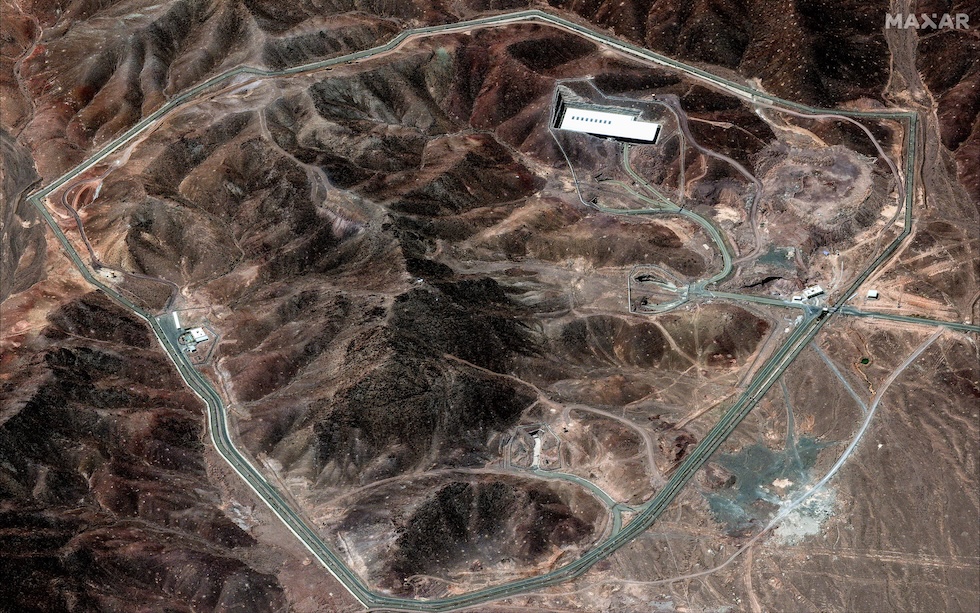 Una foto satellitare del sito di Fordo, risalente al 14 giugno