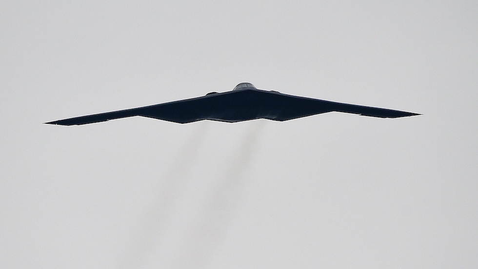 Un bombardiere B2 Spirit degli Stati Uniti, fotografato nel 2015