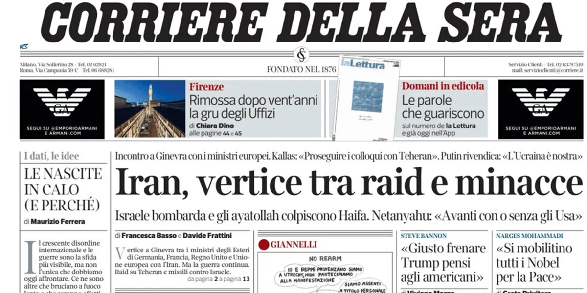 Le prime pagine di oggi