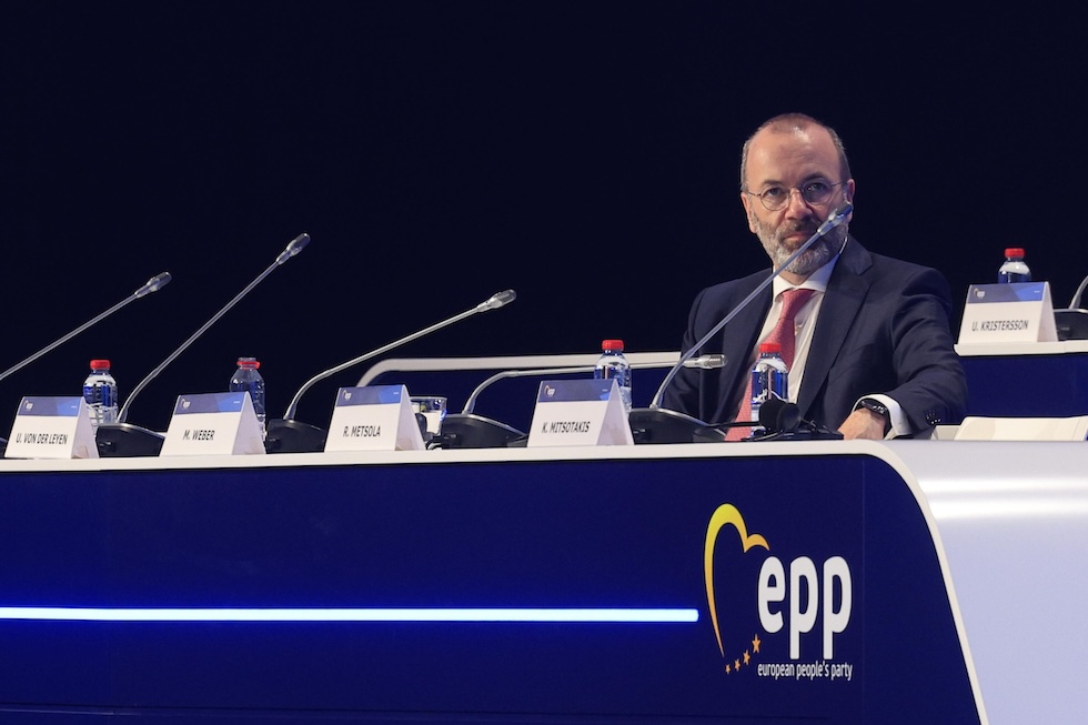 Manfred Weber al congresso del PPE, lo scorso 30 aprile a Valencia
