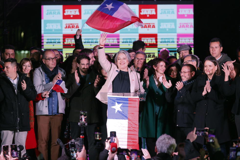 Jeannette Jara dopo la vittoria alle primarie, 29 giugno 2025 