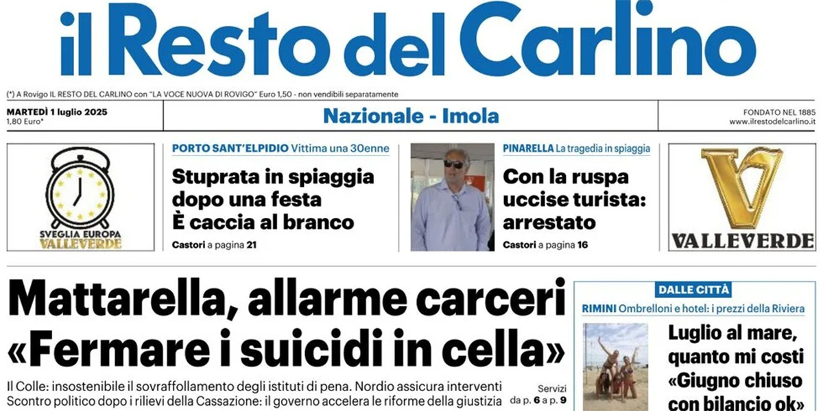 Le prime pagine di oggi