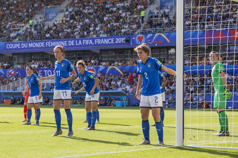 L'Italia durante gli ottavi di finale del Mondiale del 2019, 25 giugno 2019 (Tim Clayton/Corbis via Getty Images)
