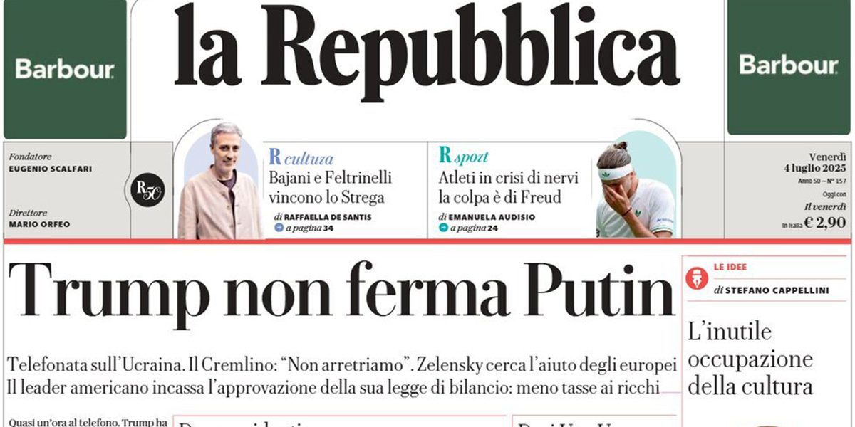 Le prime pagine di oggi
