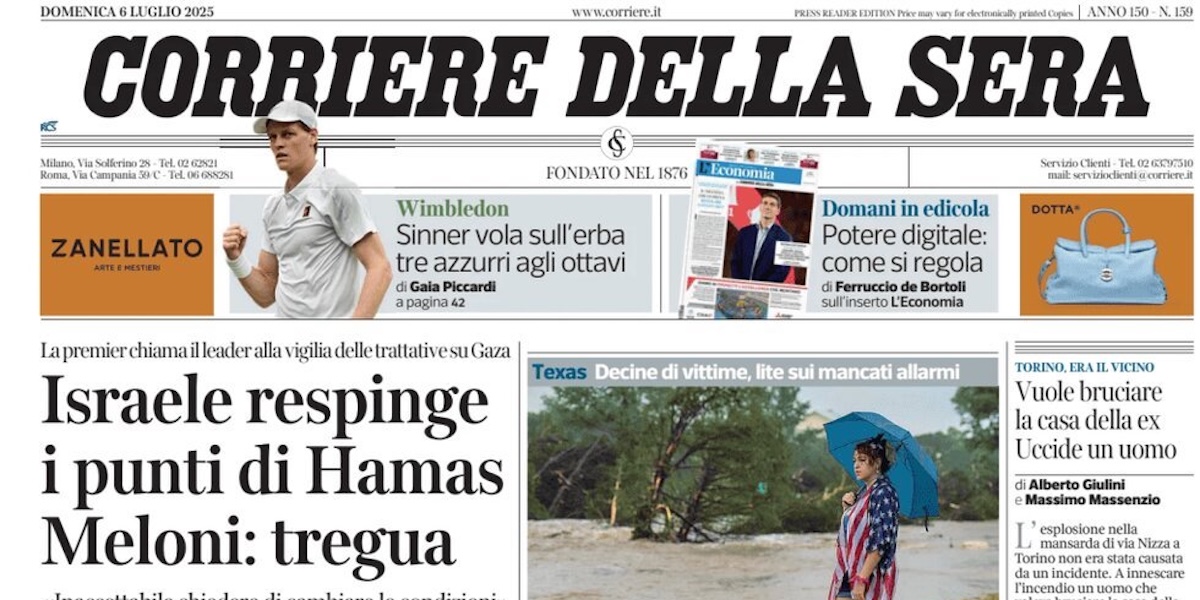 Le prime pagine di oggi