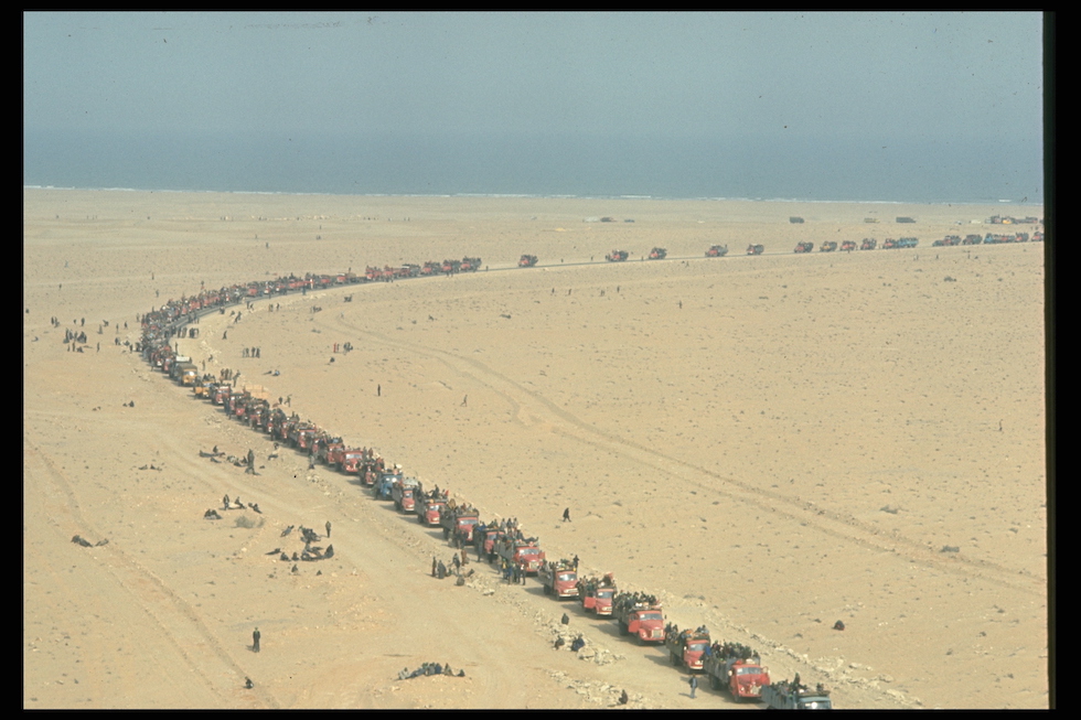 Una foto aerea della Marcia Verde 