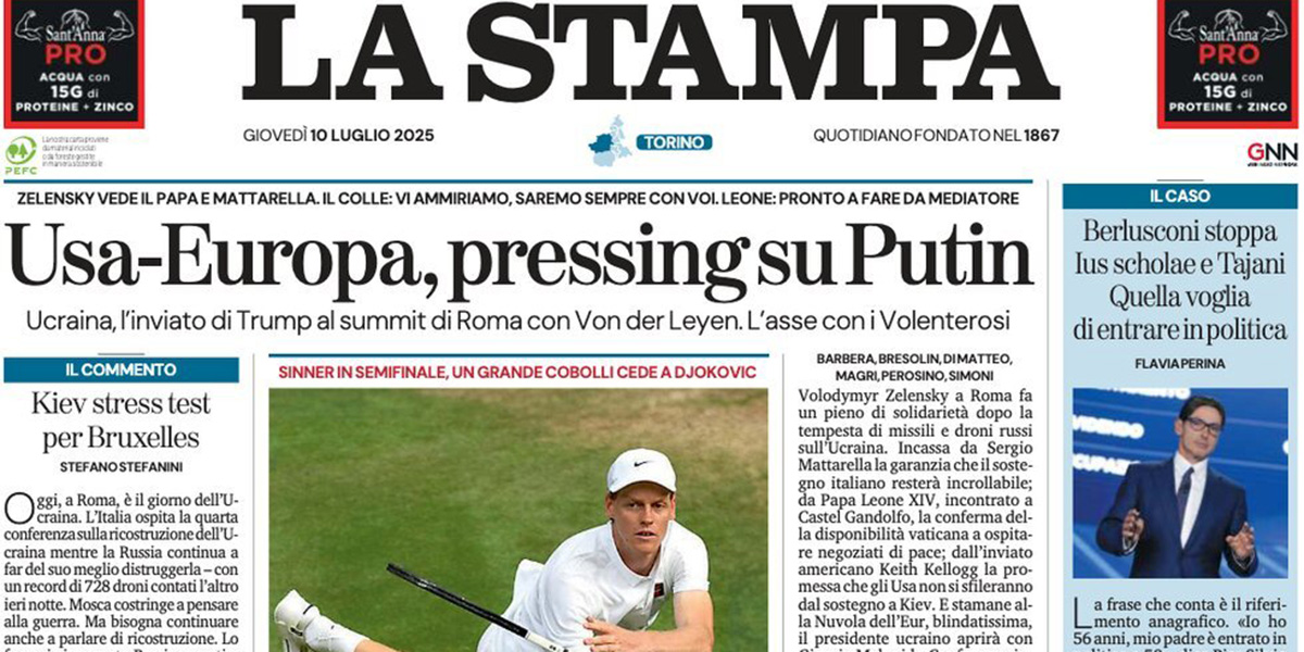 Le prime pagine di oggi