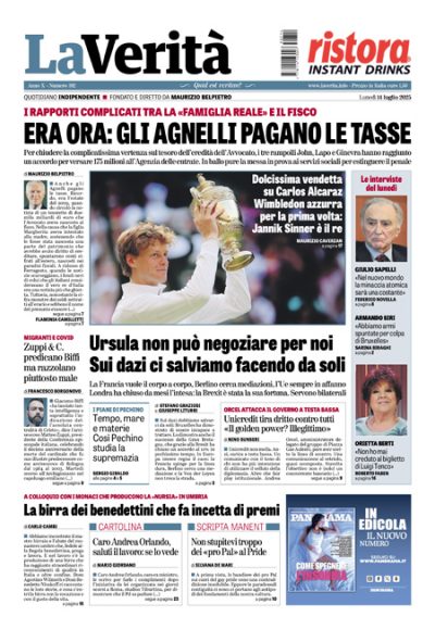 Prima pagina La Verità