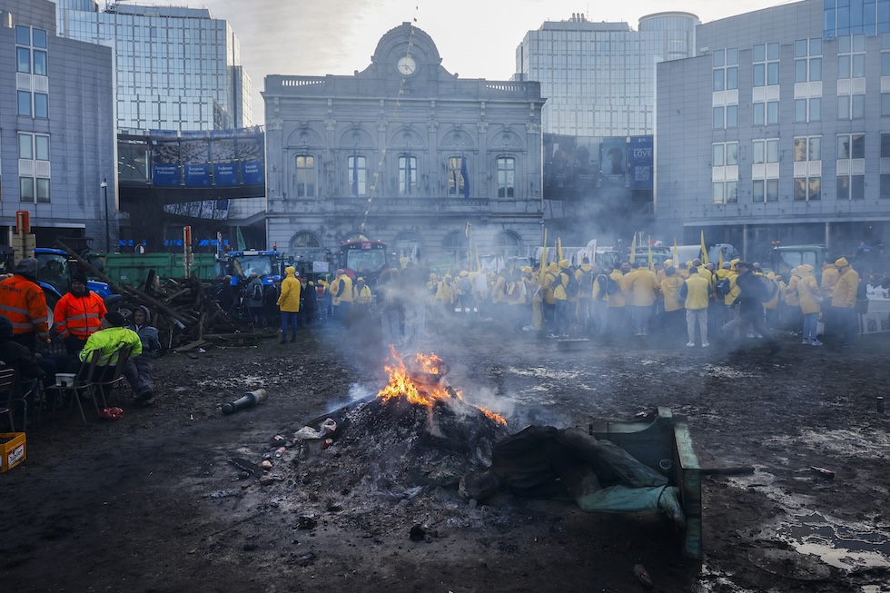 Protesta agricoltori Bruxelles 2024