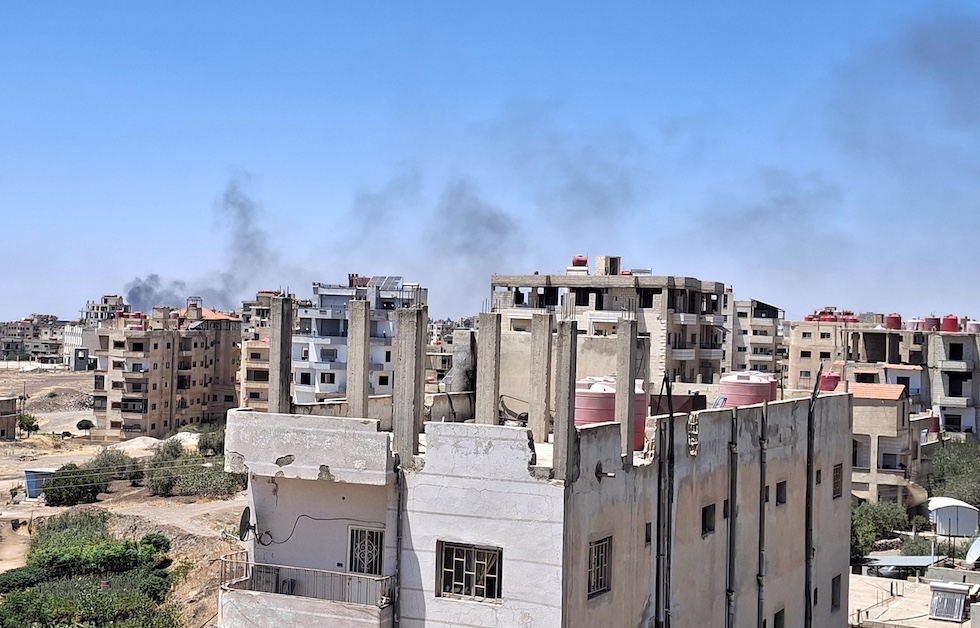 Un bombardamento israeliano su Suwayda, 15 luglio 2025 