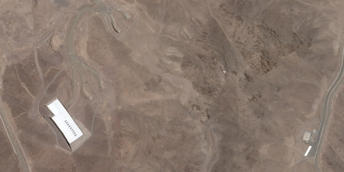 Il sito nucleare iraniano di Fordo prima dei bombardamenti statunitensi di fine giugno (Planet Labs PBC via REUTERS)