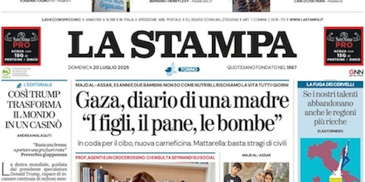 Le prime pagine di oggi