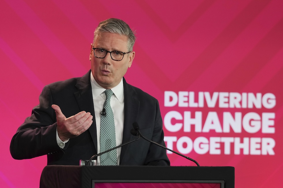 Il primo ministro Keir Starmer fa un discorso a Londra, il 17 luglio
