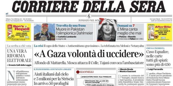 Le prime pagine di oggi