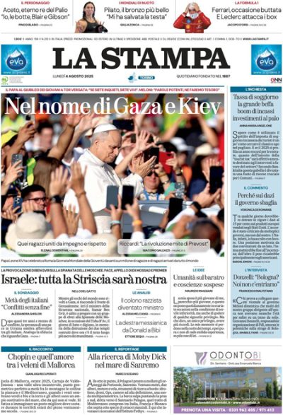 Prima pagina La Stampa