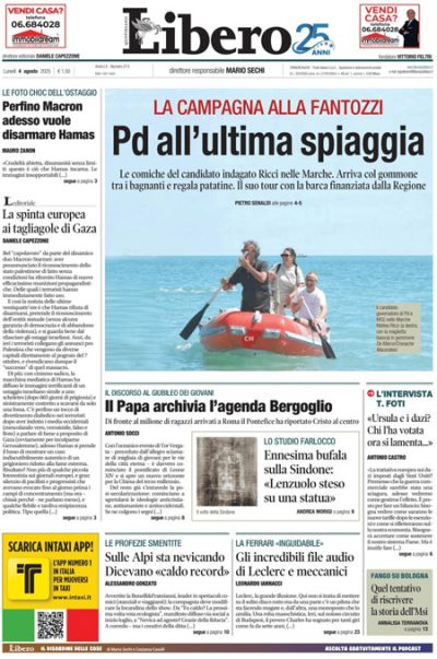 Prima pagina Libero