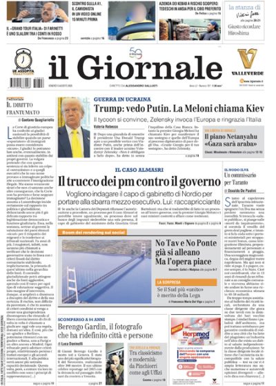Prima pagina Il Giornale