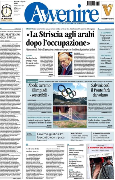 Prima pagina Avvenire