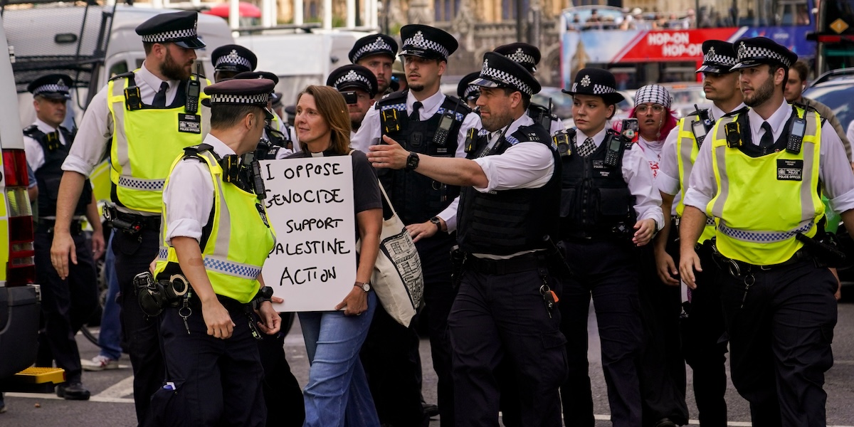 A Londra 474 persone sono state arrestate per il sostegno a Palestine Action