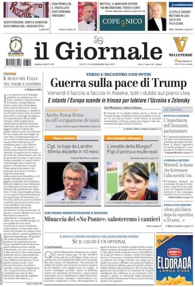 Prima pagina Il Giornale