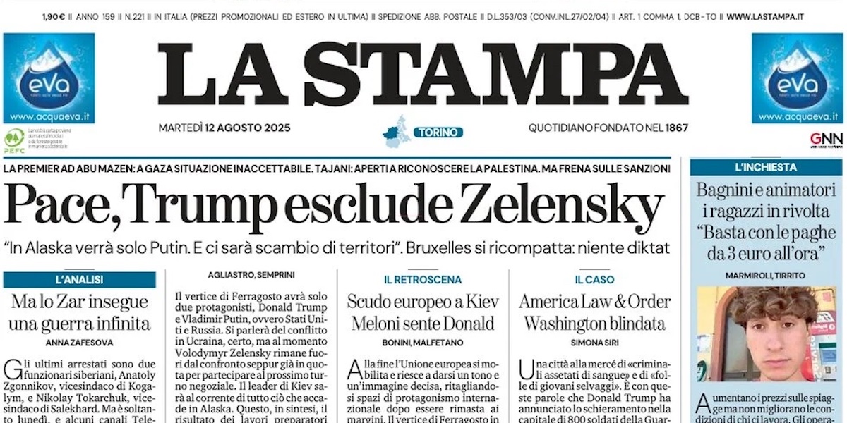 Le prime pagine di oggi
